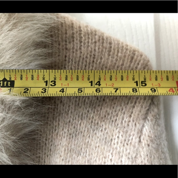 Banana Republic Merino boyfriend cardigan w/ fur - Picture 8 of 10